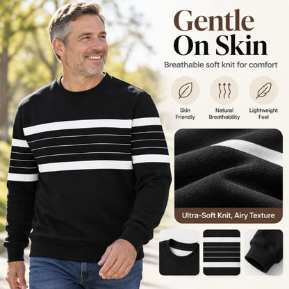 Men's Striped Crewneck Pullover