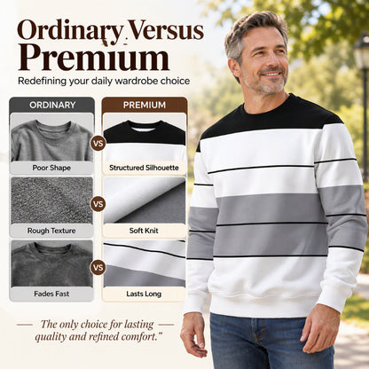 Men's Striped Crewneck Pullover