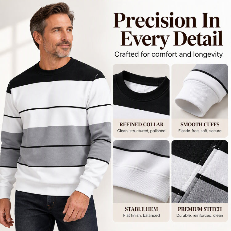 Men's Striped Crewneck Pullover