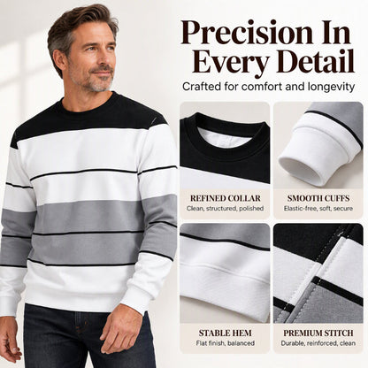Men's Striped Crewneck Pullover