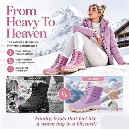 Women's Lace-Up Faux Fur Snow Boots