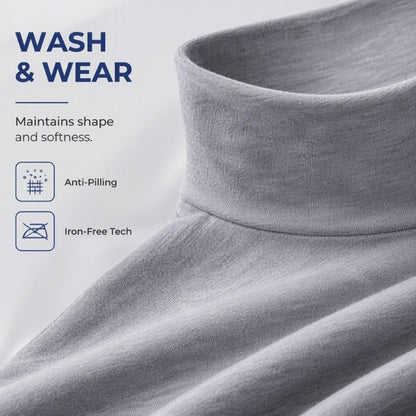 Men's Mock Turtleneck Long-Sleeve Shirt