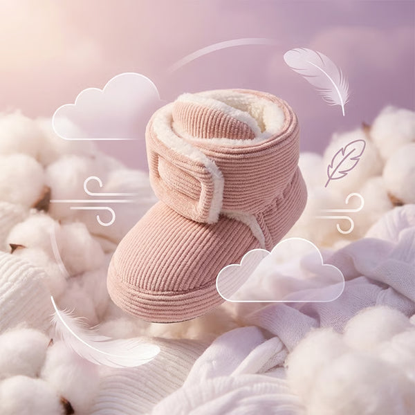 Baby Fleece Booties with Soft Soles