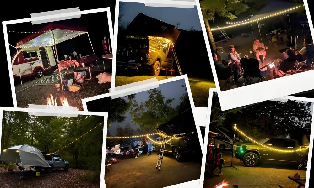 Portable Retractable Camping String Lights