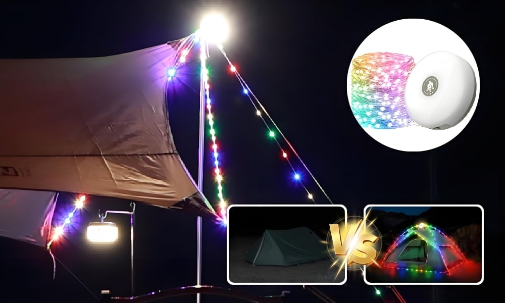 Portable Retractable Camping String Lights