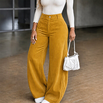 Women's Wide-Leg Corduroy Pants