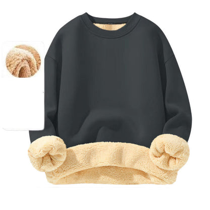 Men's Crew-Neck Lined Pullover Sweatshirt