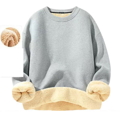 Men's Crew-Neck Lined Pullover Sweatshirt