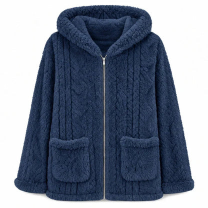 Women's Hooded Fleece Zip-Up Jacket