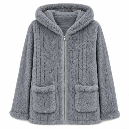 Women's Hooded Fleece Zip-Up Jacket