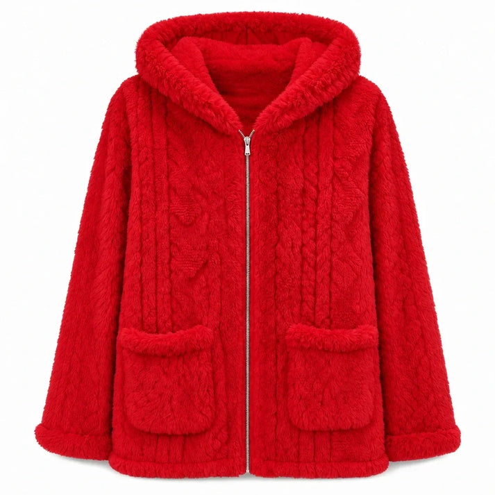 Women's Hooded Fleece Zip-Up Jacket