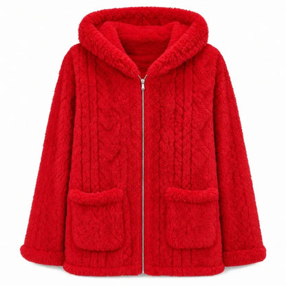 Women's Hooded Fleece Zip-Up Jacket