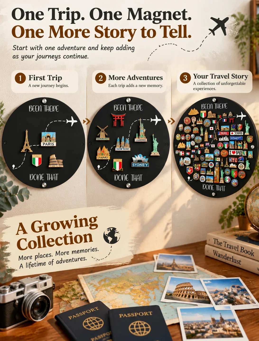 Travel Souvenir Magnet Display Board