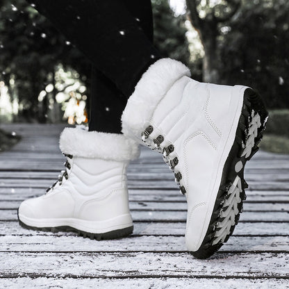 Women's Winter Ankle Boots with Faux Fur Cuffs