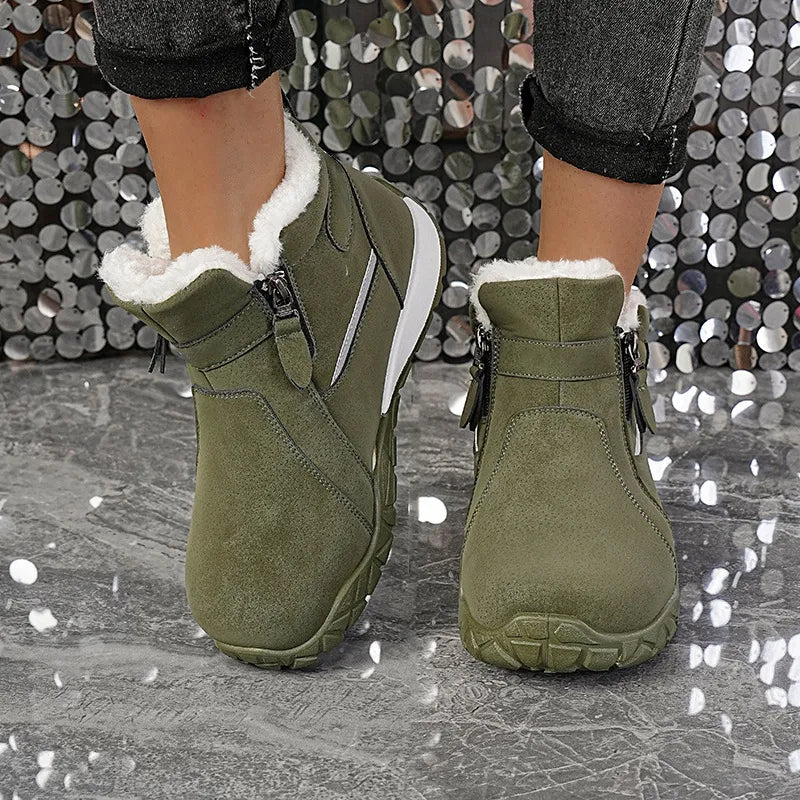 Women's Ankle Boots with Side Zippers