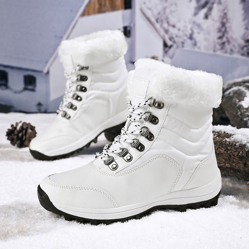 Women's Winter Ankle Boots with Faux Fur Cuffs