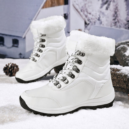 Women's Winter Ankle Boots with Faux Fur Cuffs