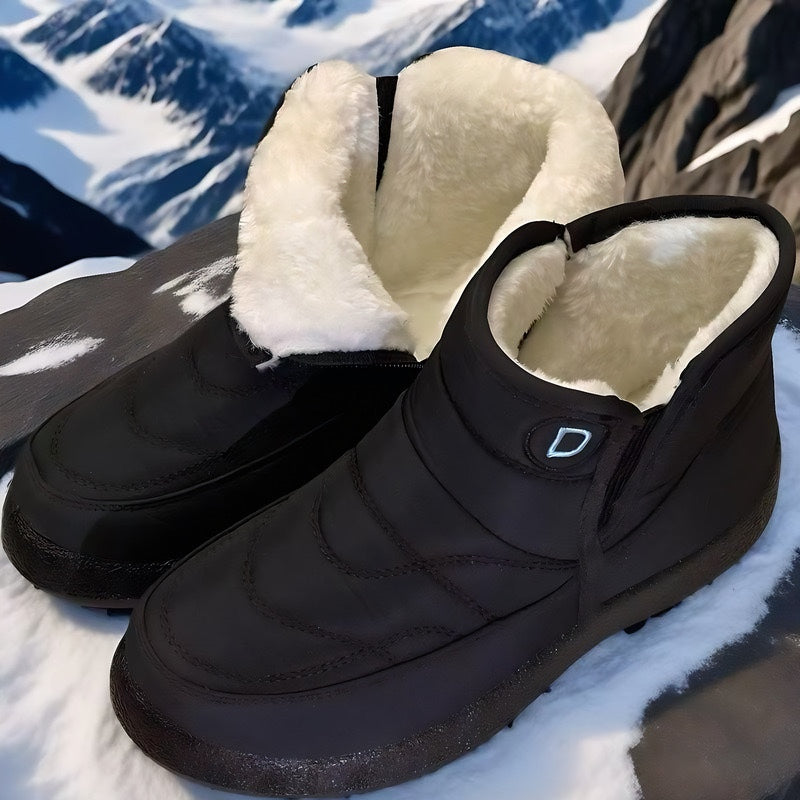 Women's Mid-Height Snow Boots with Plush Lining
