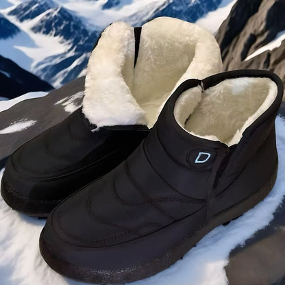 Women's Mid-Height Snow Boots with Plush Lining