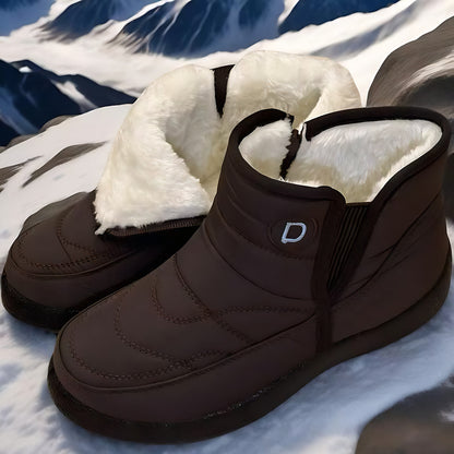 Women's Mid-Height Snow Boots with Plush Lining