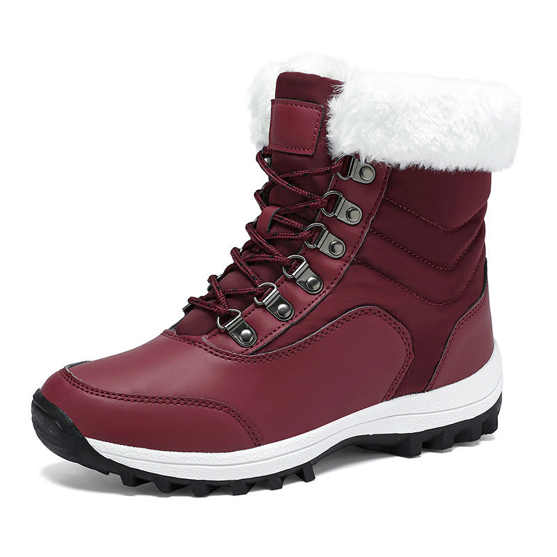 Women's Winter Ankle Boots with Faux Fur Cuffs