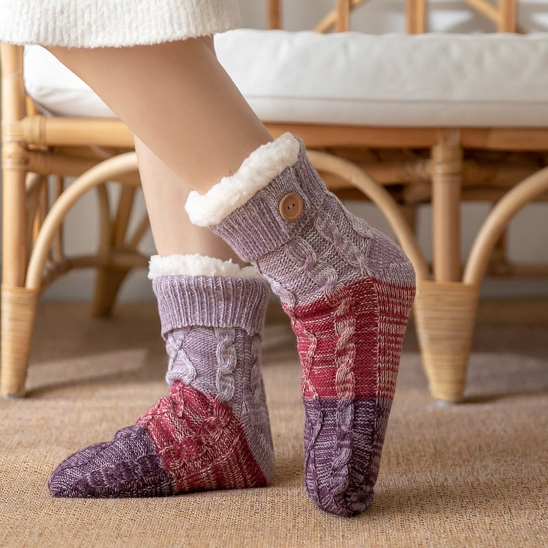 Women's Knitted Indoor Slipper Socks