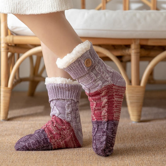 Women's Knitted Indoor Slipper Socks