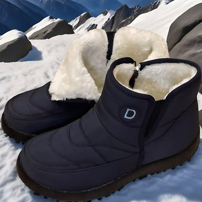 Women's Mid-Height Snow Boots with Plush Lining