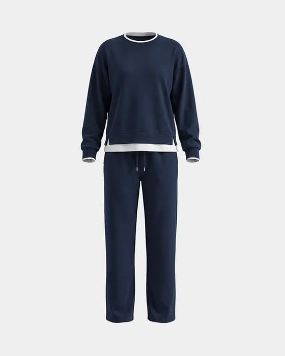 Women's Sweatshirt and Wide-Leg Pants Set