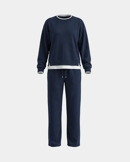Women's Sweatshirt and Wide-Leg Pants Set