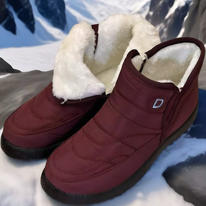 Women's Mid-Height Snow Boots with Plush Lining