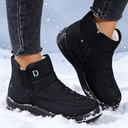 Women's Mid-Height Snow Boots with Plush Lining