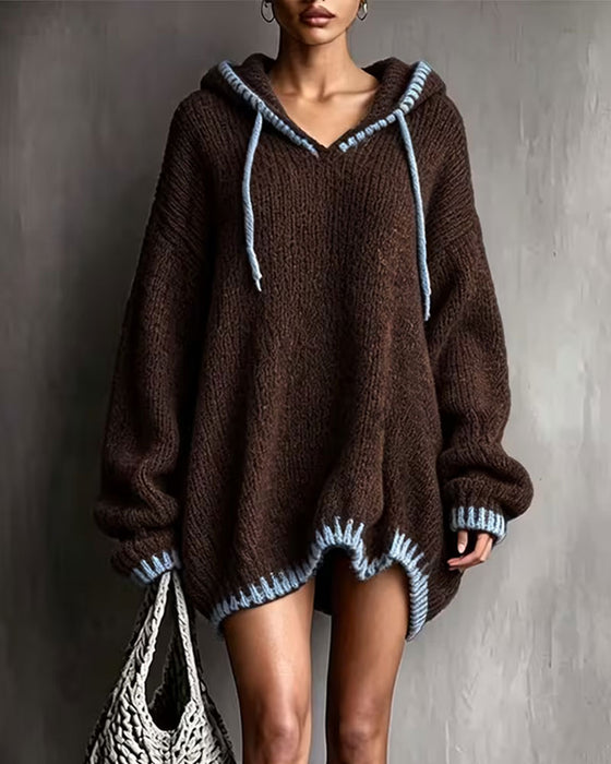 Women's Oversized Hooded Sweater Dress