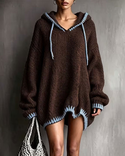 Women's Oversized Hooded Sweater Dress