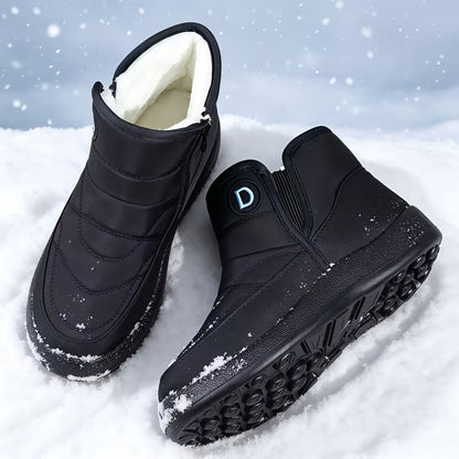 Women's Mid-Height Snow Boots with Plush Lining