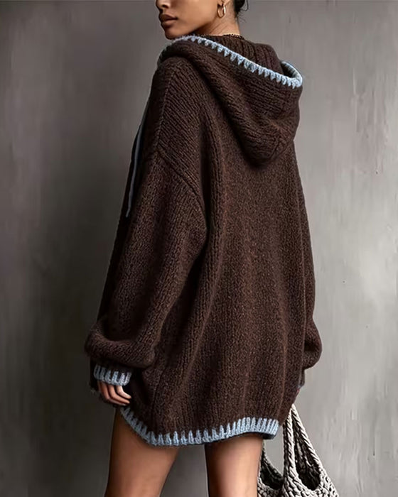 Women's Oversized Hooded Sweater Dress