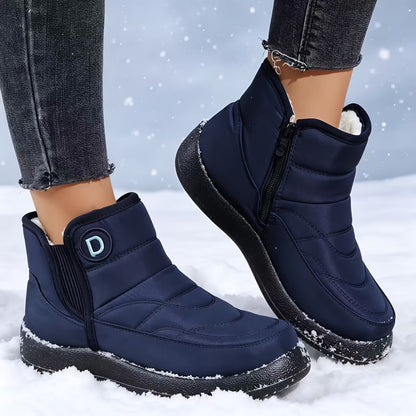 Women's Mid-Height Snow Boots with Plush Lining
