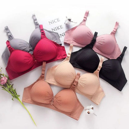 Women's Bra with Pleated Cup Design