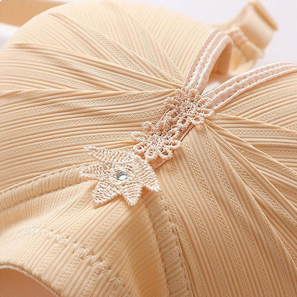 Women's Bra with Pleated Cup Design
