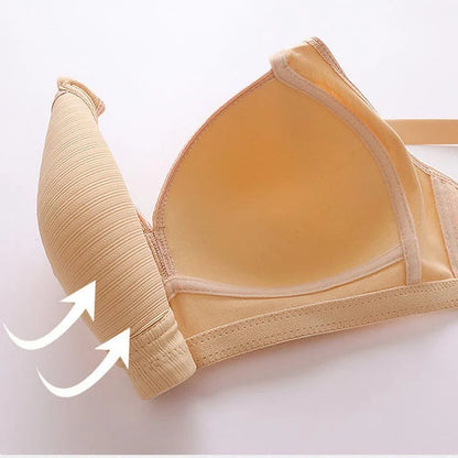Women's Bra with Pleated Cup Design