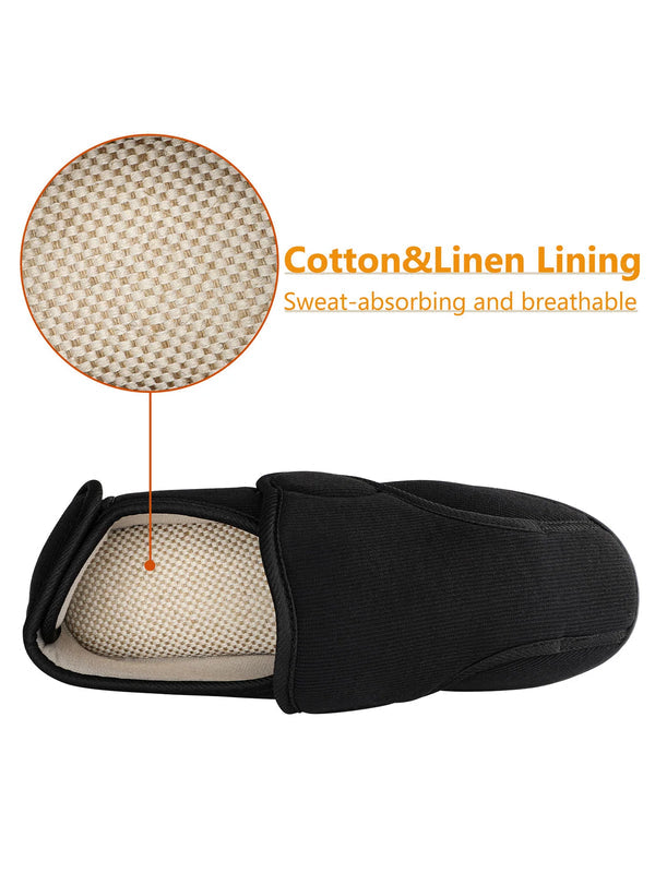 Unisex Adjustable House Shoes with Wide Opening