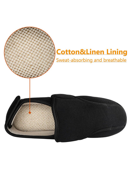 Unisex Adjustable House Shoes with Wide Opening