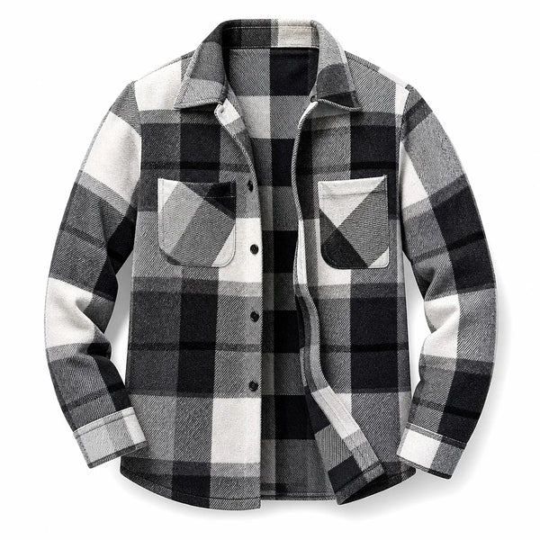 Men's Classic Plaid Button-Up Shirt