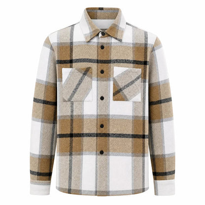 Men's Classic Plaid Button-Up Shirt