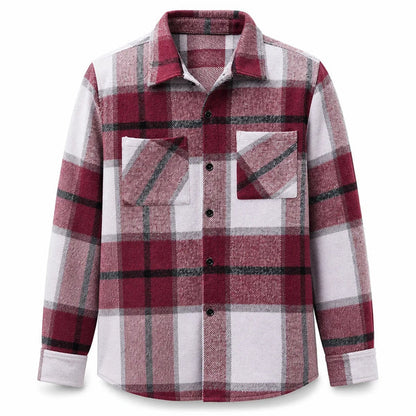 Men's Classic Plaid Button-Up Shirt