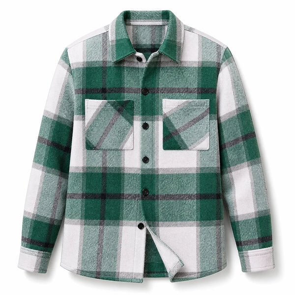 Men's Classic Plaid Button-Up Shirt