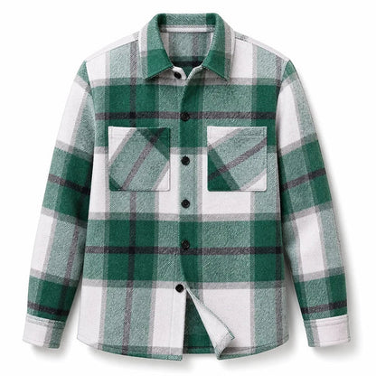 Men's Classic Plaid Button-Up Shirt