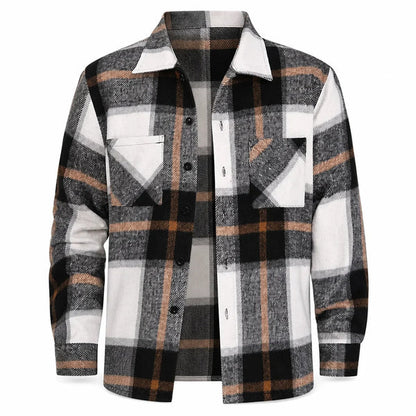 Men's Classic Plaid Button-Up Shirt
