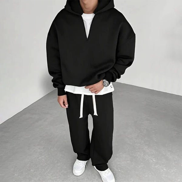 Men's Half-Zip Hoodie and Joggers Set