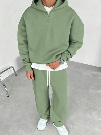 Men's Half-Zip Hoodie and Joggers Set